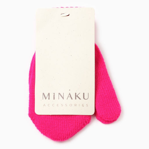 Варежки детские MINAKU, 12 см, малиновые