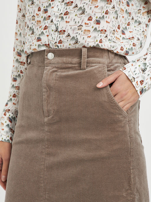 юбка из хлопка с разрезом - Glenfield фото 4