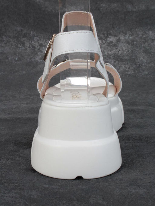 08-PEY186-1 WHITE Босоножки женские (натуральная кожа)