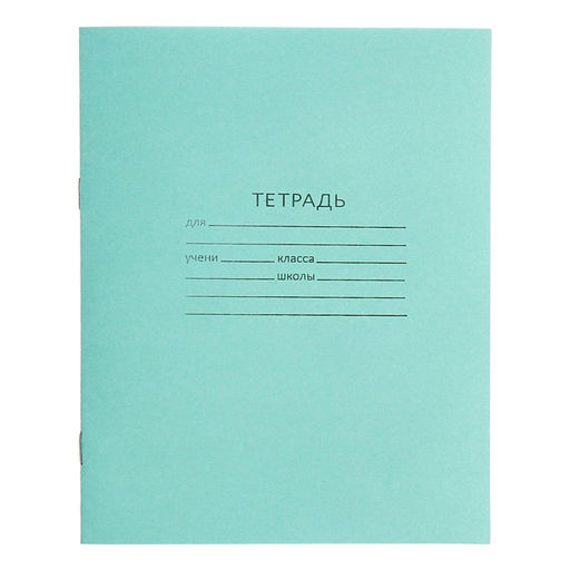 Набор тетрадей 12 листов в линию Зелёная обложка, серые листы, 10 шт.