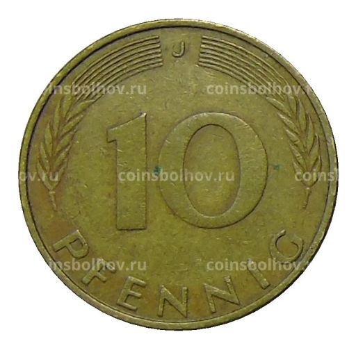 Монета 10 пфеннигов 1971 года J Германия