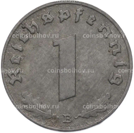 Монета 1 рейхспфенниг 1942 года B Германия