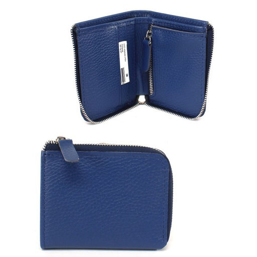 Портмоне женское Croco-ПР-931 натуральная кожа 1 отд, 4 карм, васильковый флотер (105) 265475