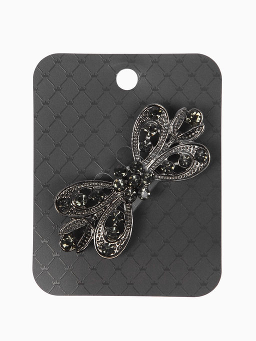 Зажим для кардигана "Ажур", тюльпан. цвет серый в сером