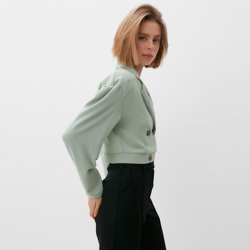 Жакет женский MINAKU: Green trend, зелёный, размер 48