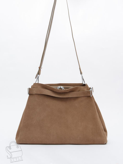 Сумка женская кожаная 6149Q sand Polina&Eiterou