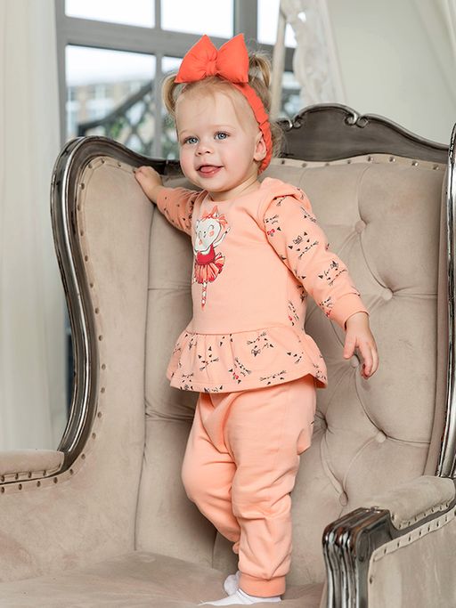 CRB wear/CWB 62191 Джемпер ясельный, персиковый/Ex.Cherubino  фото 3