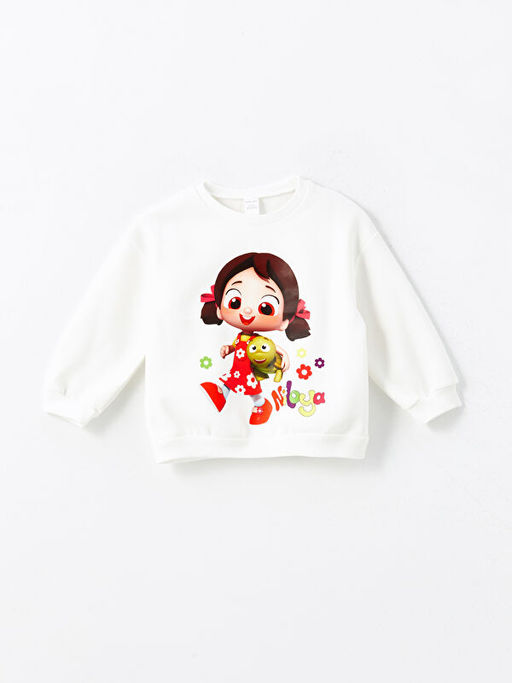 Niloya Bask?l? K?z Bebek Sweatshirt ve Tayt 2li Tak?m - Waikiki фото 2