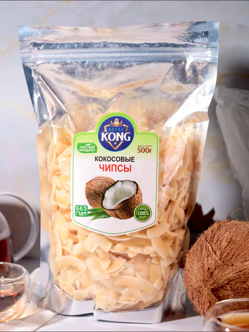 Кокосовые чипсы без сахара натуральные (Вьетнам) 500 гр.