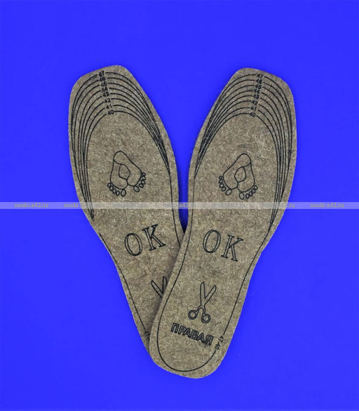 Цена за 5 шт. Войлочные стельки БЕЗРАЗМЕРНЫЕ толстые 7 мм