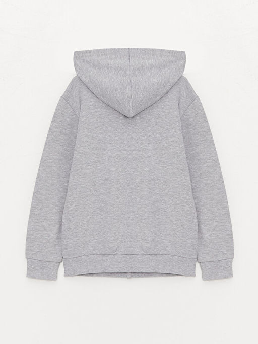 Kap??onlu Basic Uzun Kollu Erkek ?ocuk Fermuarl? Sweatshirt - Waikiki фото 2