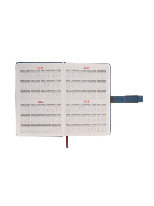 Ежедневник недатированный А5, с хлястиком, 112 листов, в линейку, пвх, синий - Simaland фото 4