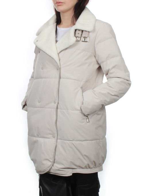 S24-236 LT. BEIGE Куртка демисезонная женская (100 гр. холлофайбер) - Fashion фото 5