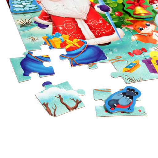 Пазл с липучками Весёлый Новый год, 54 детали - Puzzle time фото 3