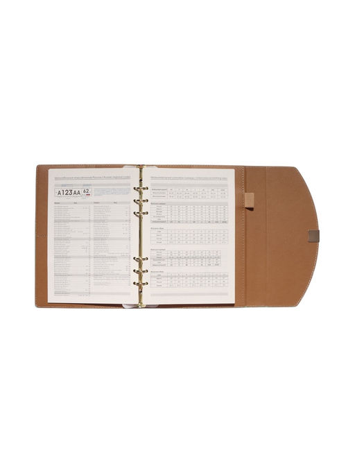 Органайзер на кольцах, A5, с клапаном, 80 листов, в линейку, искусственная кожа, бирюзовый - Simaland фото 8