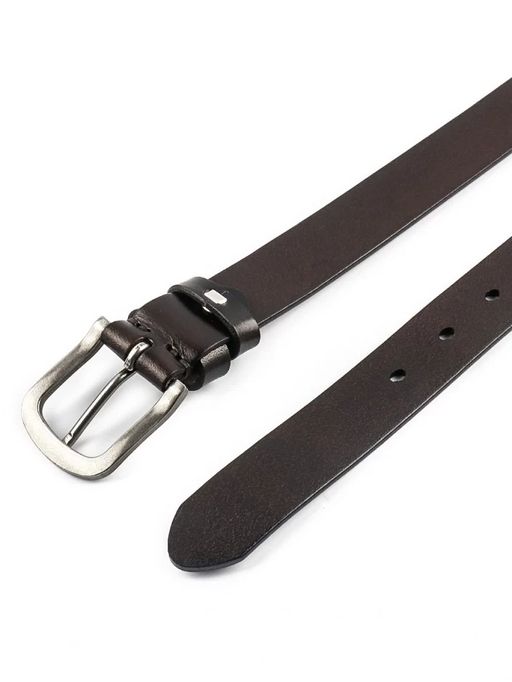 Мужской кожаный ремень Dierhoff ДРК 3052/1-30 Коричневый - Sergio valentini фото 4