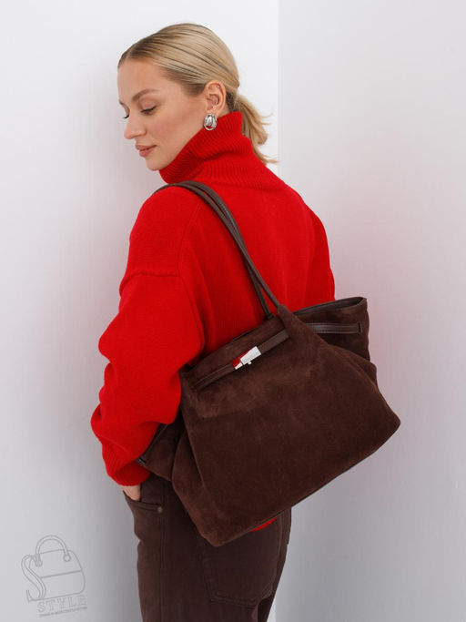 Сумка женская кожаная 990181NN coffee Natale Navetta