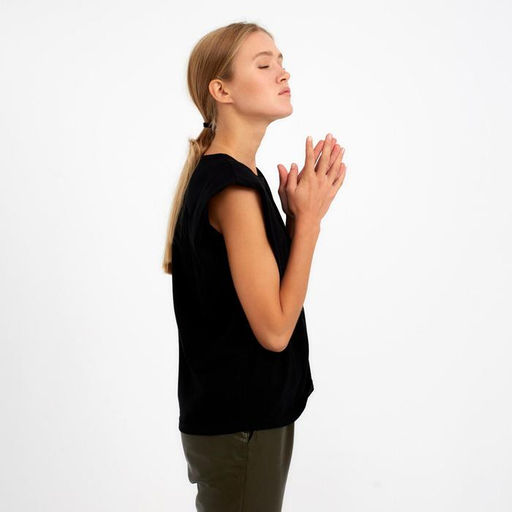 Майка женская MINAKU OVERSIZE FIT: чёрный, размер 44