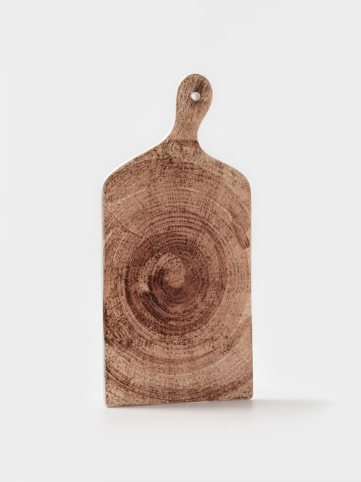 Блюдо для подачи Magistro Wood, 36.5×18×1.2 см, фарфор, коричневое