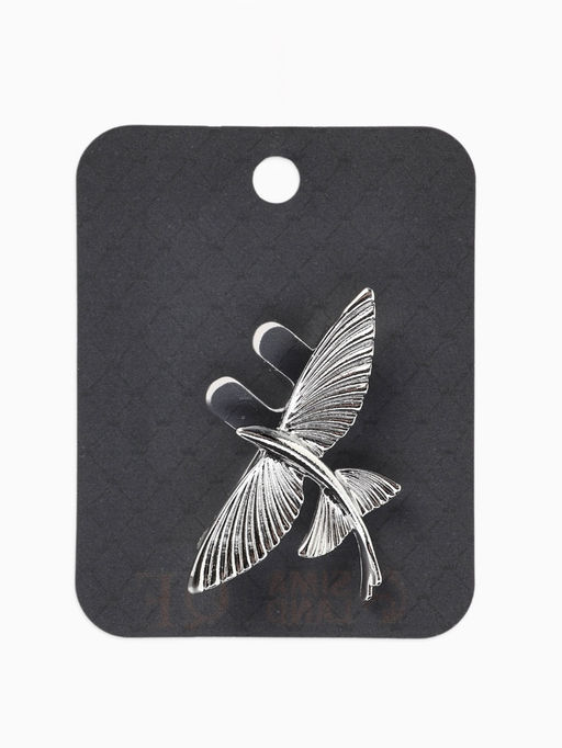 Брошь «Летучая рыба», цвет серебро