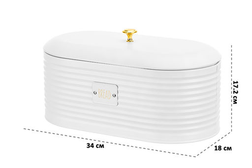 Хлебница 34*18*17,2 см Белая с крышкой - Elan gallery фото 2