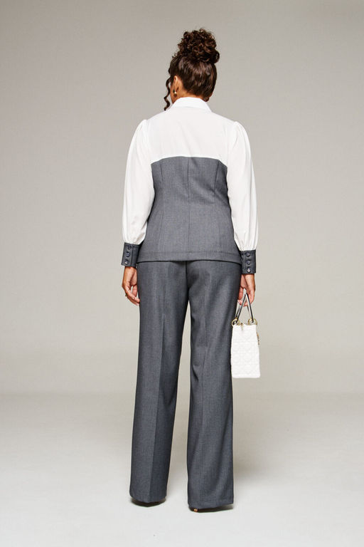 Костюм Beautiful Free 6377-Р белый/серый - Beautiful&free фото 6