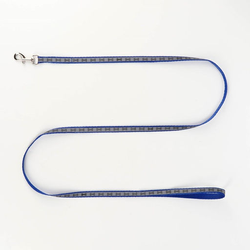 Комплект светоотражающий Косточки, ошейник 120 х 1 см, ОШ 28-36 см, ОГ 28-36 см, синий - Пижон фото 7