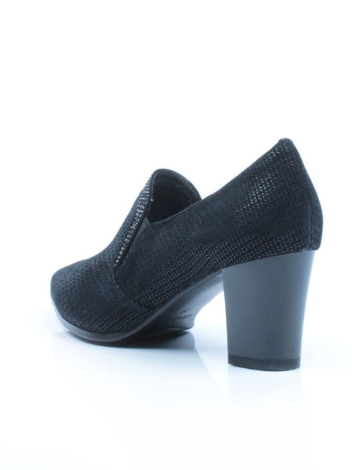 03-6247-T1 BLACK Полуботинки женские (велюр, натуральная кожа)