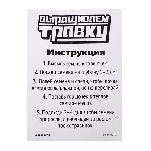 Набор для опытов, для детей Выращиваем травку, растение в горшочке - эмодзи Поцелуйчик - Эврики фото 8