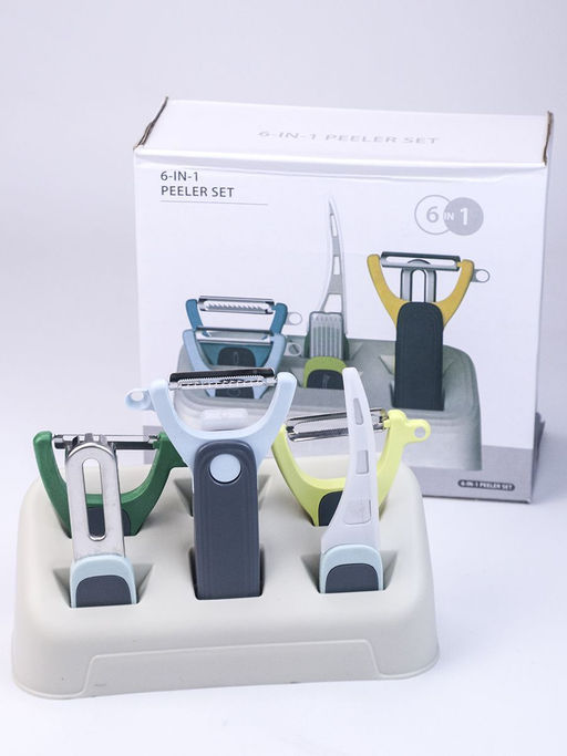 Набор овощечисток 6 в1 для кулинарных шедевров унгиверсальная - Buro фото 2