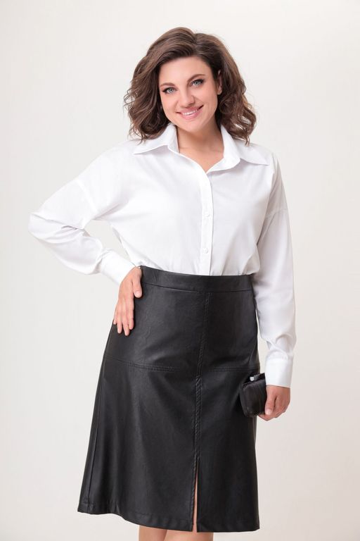 Блуза Swallow 803.2 черный+серебряный узор фото 59