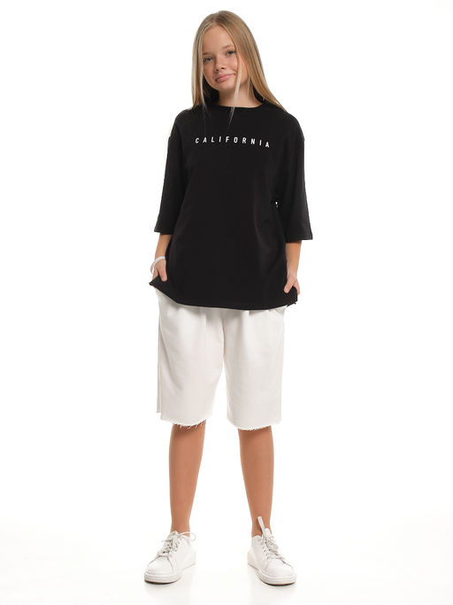 Шорты Багги спортивные для девочки 22-2080 белый - Mini maxi фото 13