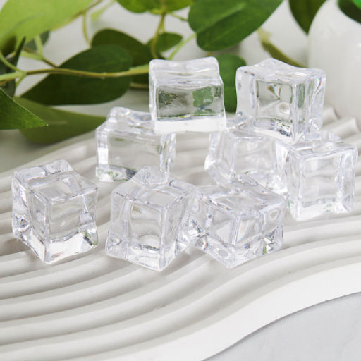 Декоративные камни 100 г Куб прозрачный / XM-10 /уп 200/ пластик - ГалеонТрейд фото 6