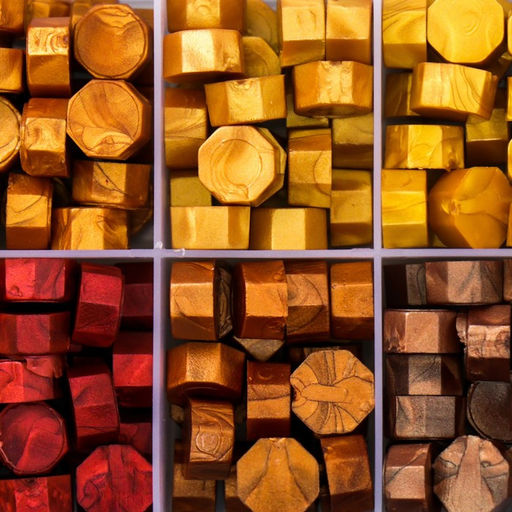 Набор сургуча «Оттенки золотого», перламутр, 10 цветов, 12.7×6.5×2 см