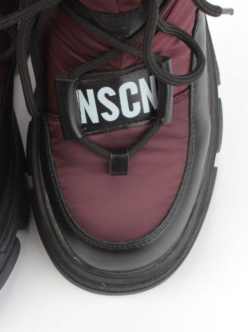 02-FAS98-2Z VINOUS/BLACK Дутики женские (искусственная кожа, плащевая ткань, шерсть)