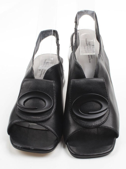 08-XL660-1 BLACK Босоножки женские (натуральная кожа)