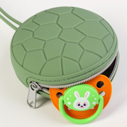 Контейнер для хранения и стерилизации сосок и пустышек, силиконовый, цвет зеленый - Крошка я фото 2