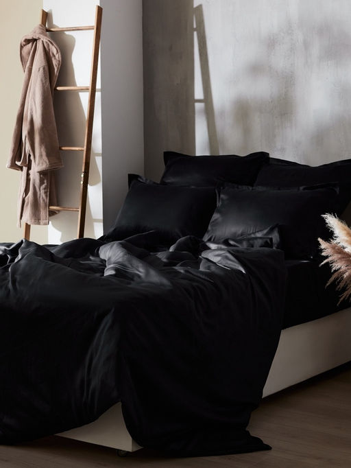 Простыня 2 спальная SL Home Tencel, 235240 см, чёрная, тенсель - Sima-land home фото 4