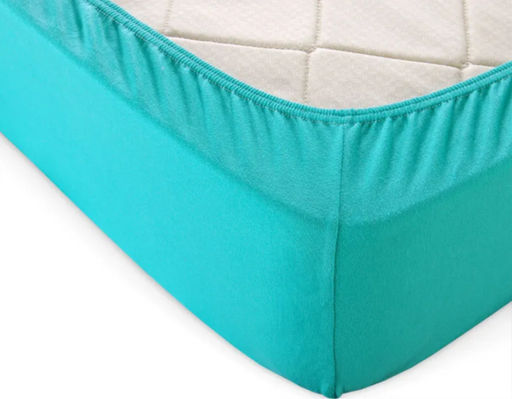 Простыня трикотажная на резинке 140*200*20 цв. ментол