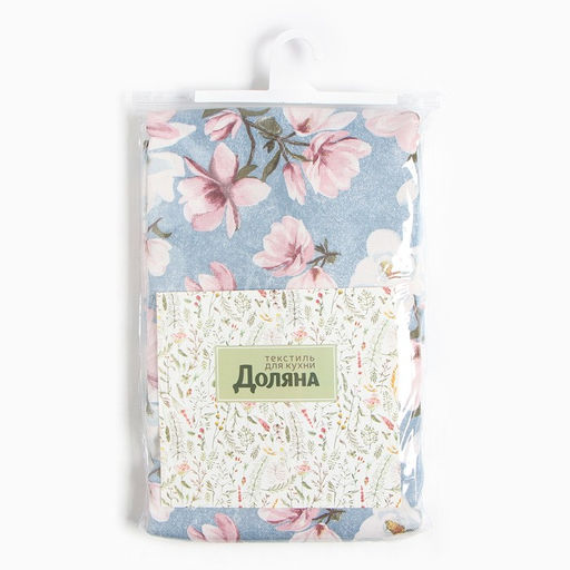 Комплект штор для кухни с подхватами Доляна Магнолия, 150х180 см - 2 шт, 50% хл, 50% пэ  фото 4