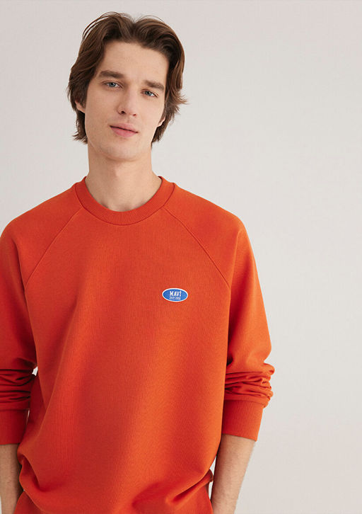 Mavi Logo Bask?l? Turuncu Sweatshirt  фото 2