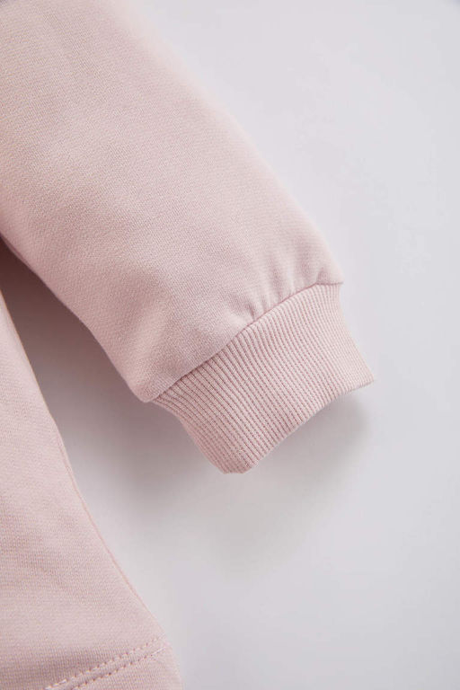 Платье с длинными рукавами и принтом для маленьких девочек - Defacto фото 3