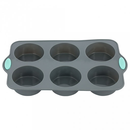 Форма для кексов "Linea Silicone" 25х15х3см, 6 ячеек, силикон, "Regent" (Китай)