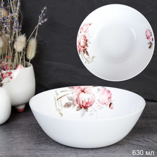 Тарелка глубокая суповая 630 мл 155 мм Дэй / FLMLTW60 (20032) /уп 48/ Чайная роза
