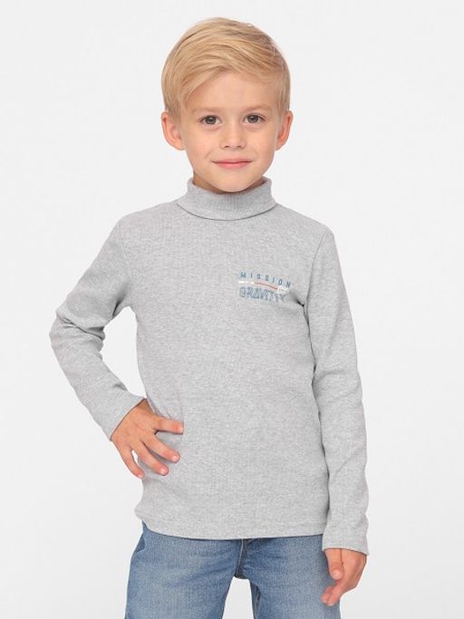 CRB wear/CWKB 63215-11-327 Водолазка для мальчика,светло-серый меланж/Ex.Cherubino