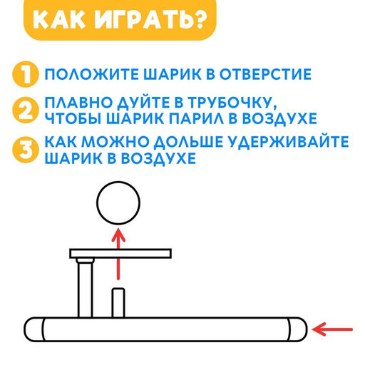 Цена за 2 шт. Игра - тренажёр для развития речевого дыхания «Аэробол», 2 шт., МИКС