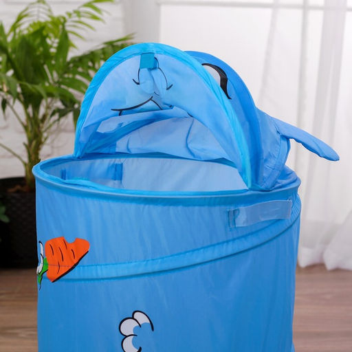 Корзина для игрушек «Зайка» с ручками и крышкой 55×33×33 см