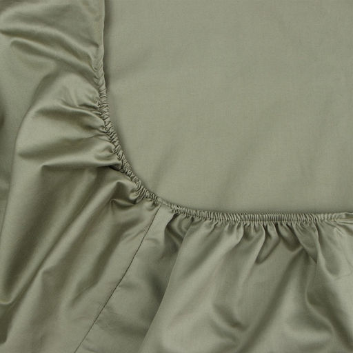 Простыня на резинке 220ТС Этель 180*200+30 см, цв.олива, сатин, 100% хлопок  фото 5