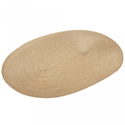 Салфетка под горячее (термосалфетка) Овальная 45х30см, ПВХ, цвет - сливочный (Китай) - Домашняя мода фото 3