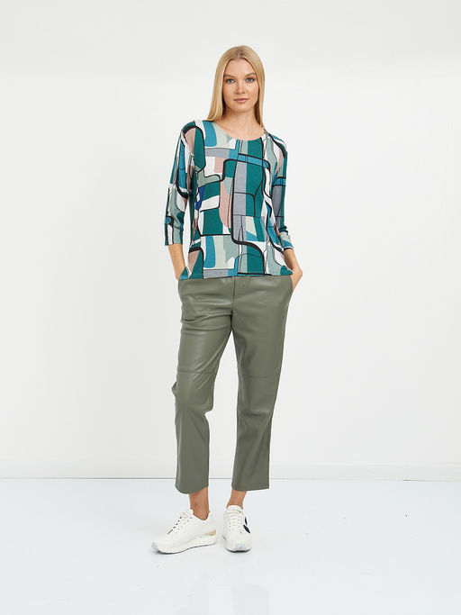 футболка женская с длинным рукавом и принтом - Glenfield фото 2